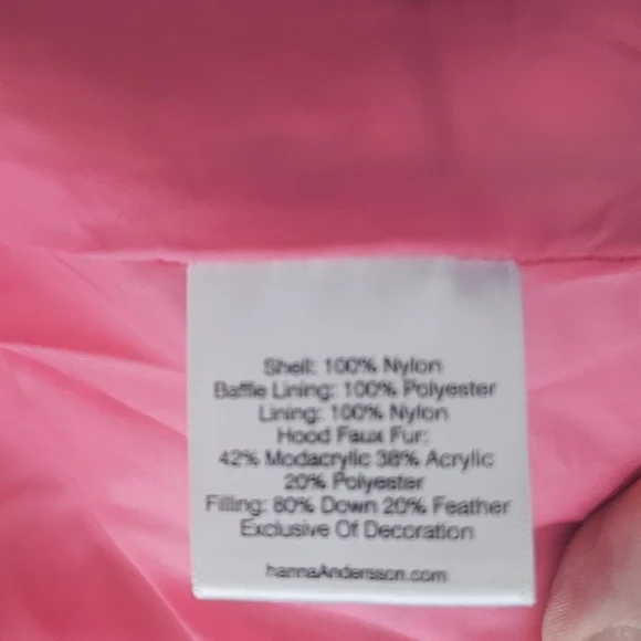 Hannah Anderdon Green Hooded Puffer Jacket Size 160 - Picture 6 of 8